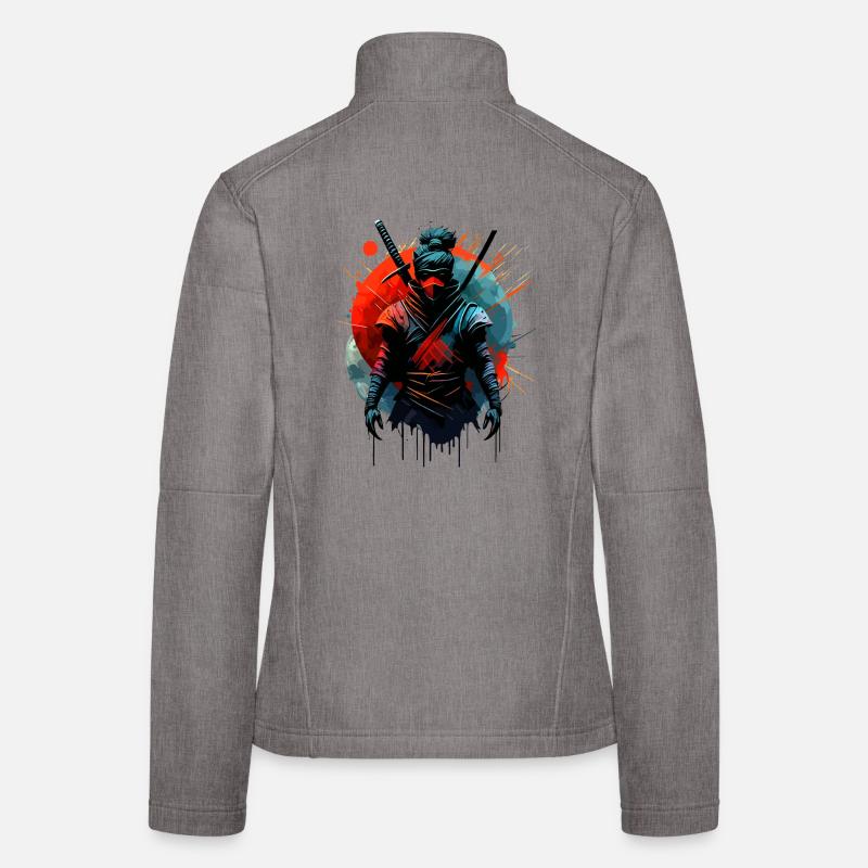 Kriegerischer Ninja Samurai Japan Frauen Softshelljacke