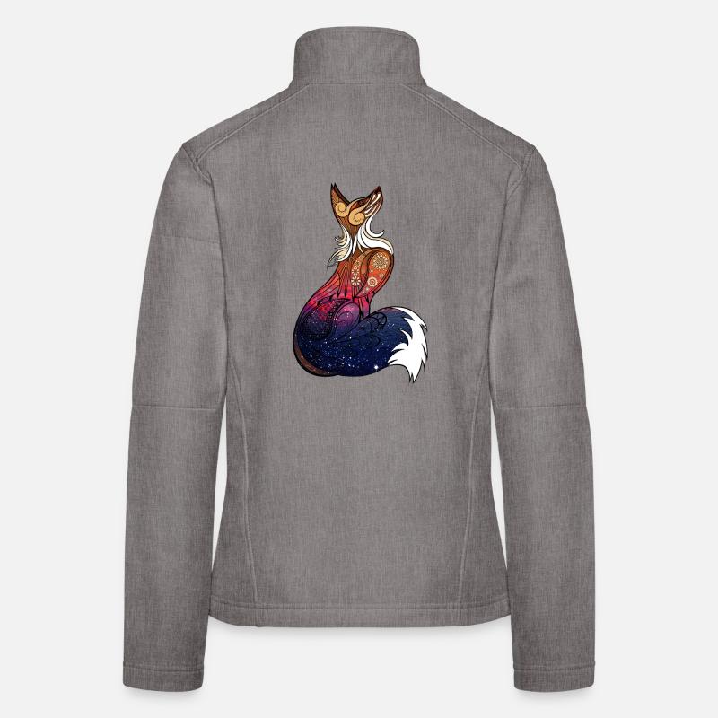 Cosmic Mandala Fox Women's Softshell Jacket
