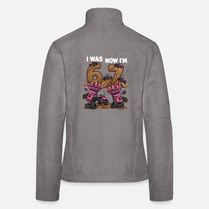 6 Jetzt 7 Monstertrucker Mädchen Frauen Softshelljacke
