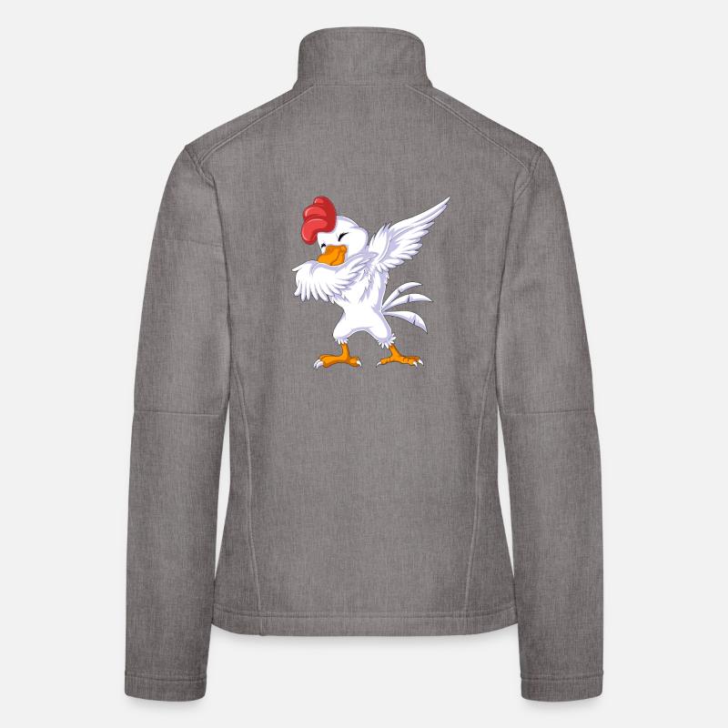 Dabbing Chicken Funny Dancing Poultry Gift Women's Softshell Jacket