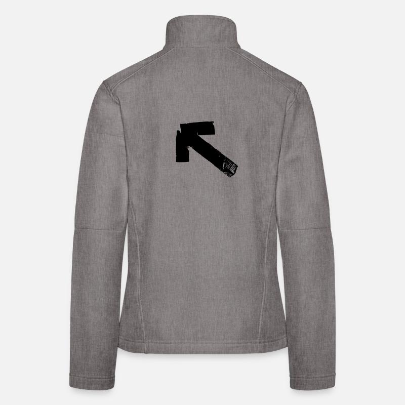 Arrow top left - Tape - Women's Softshell Jacket - heather grey