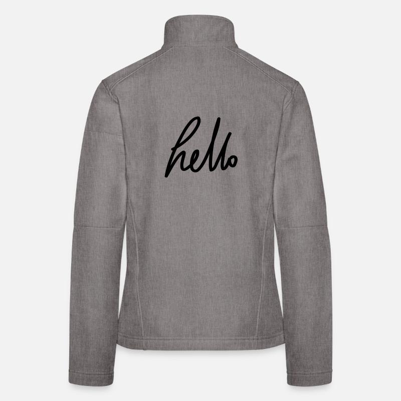 hello - handwriting Women's Softshell Jacket