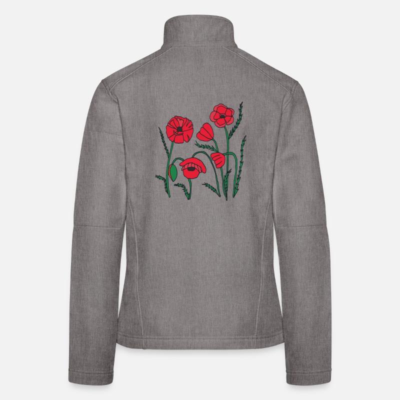 Mohn Frauen Softshelljacke