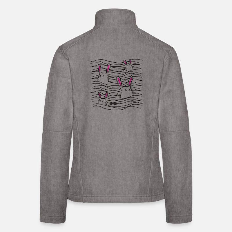 Cheeky rabbits - rabbit - drawing Women's Softshell Jacket