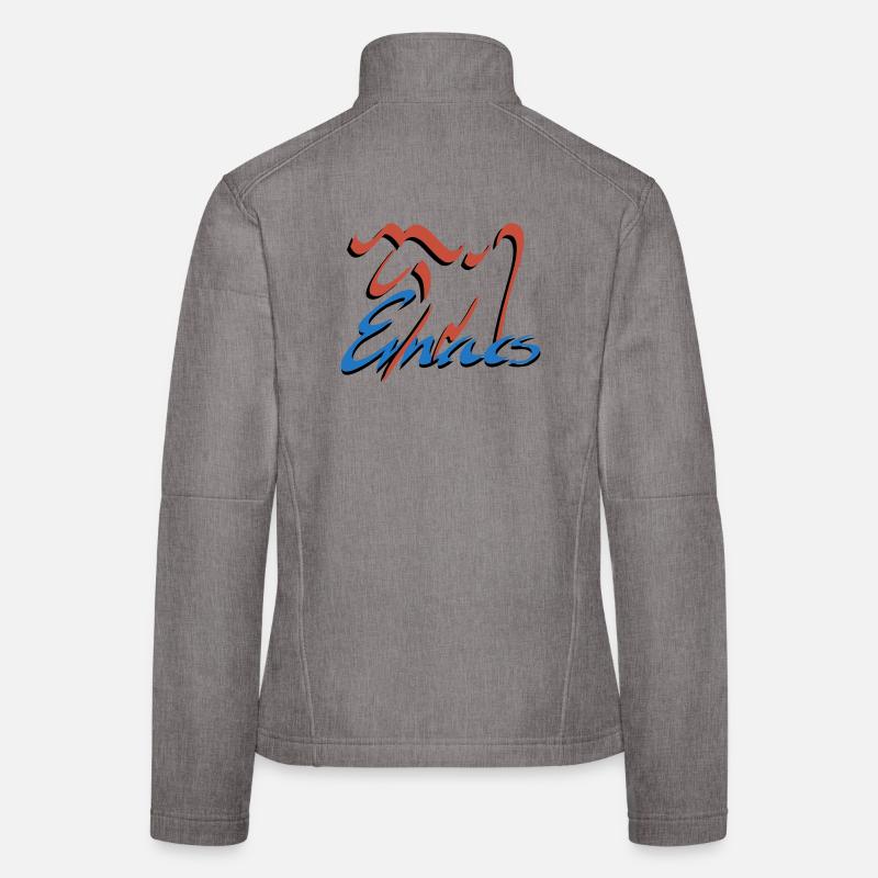 Emacs Programmierung Linux - Frauen Softshelljacke - Grau meliert
