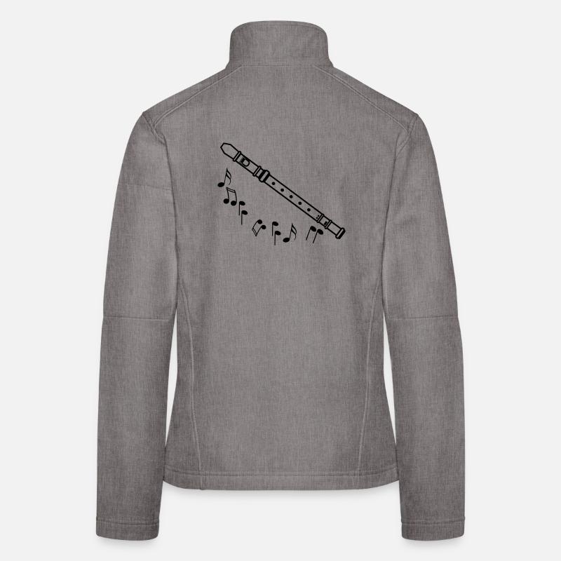 Recorder shadow with black tones Women's Softshell Jacket