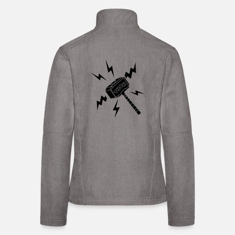 Marteau Thor avec texte THOR Veste en tissu softshell Femme