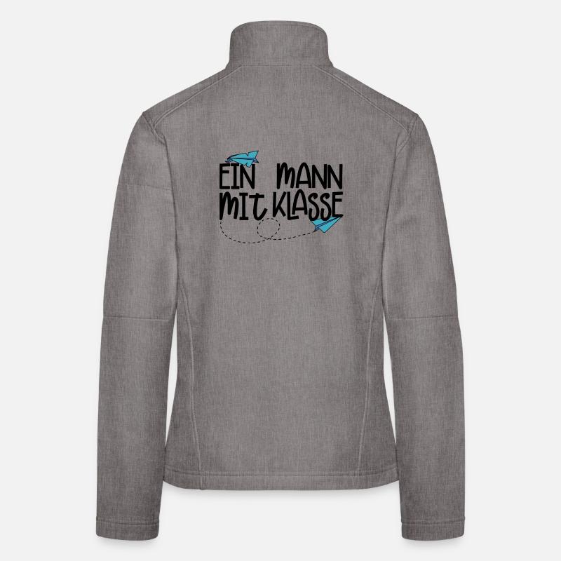 Ein Mann mit Klasse - (schwarz) Frauen Softshelljacke