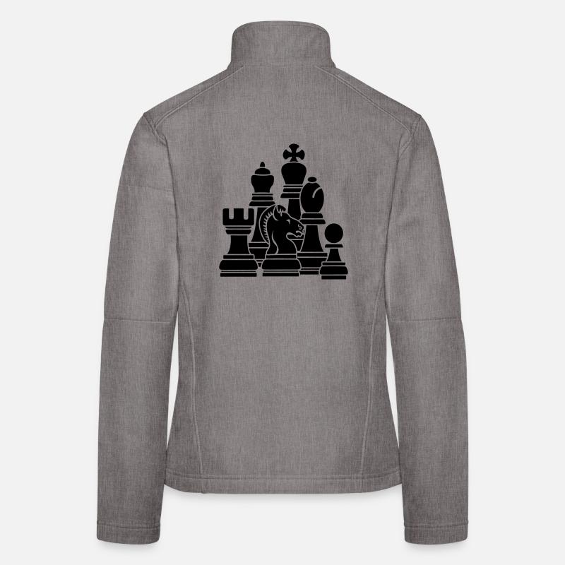 Pièces d’échecs Veste en tissu softshell Femme