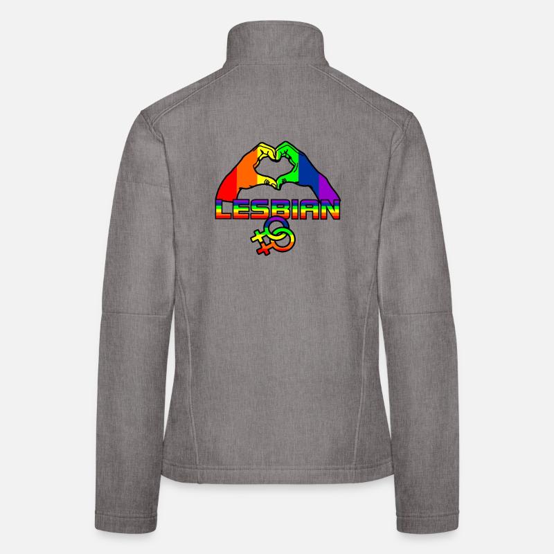 Regenbogen lesbies stolzes Logo 4 Frauen Softshelljacke