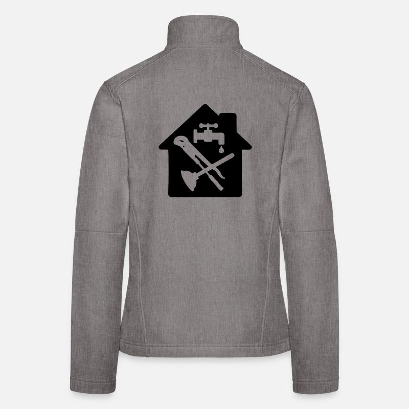 Tool logo plumber in cottage Women's Softshell Jacket