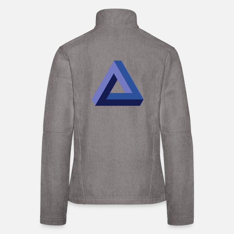 Optical illusion triangle Women's Softshell Jacket