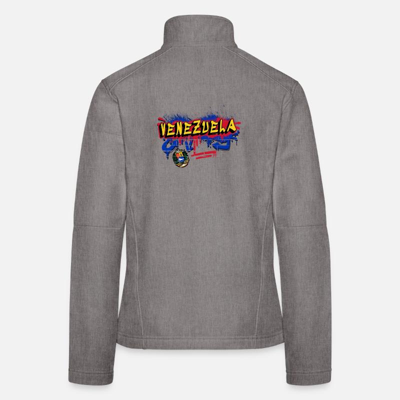 Design de drapeau graffiti du Venezuela Veste en tissu softshell Femme