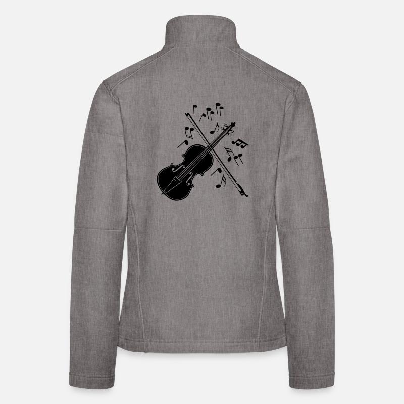 Violin with notes Women's Softshell Jacket