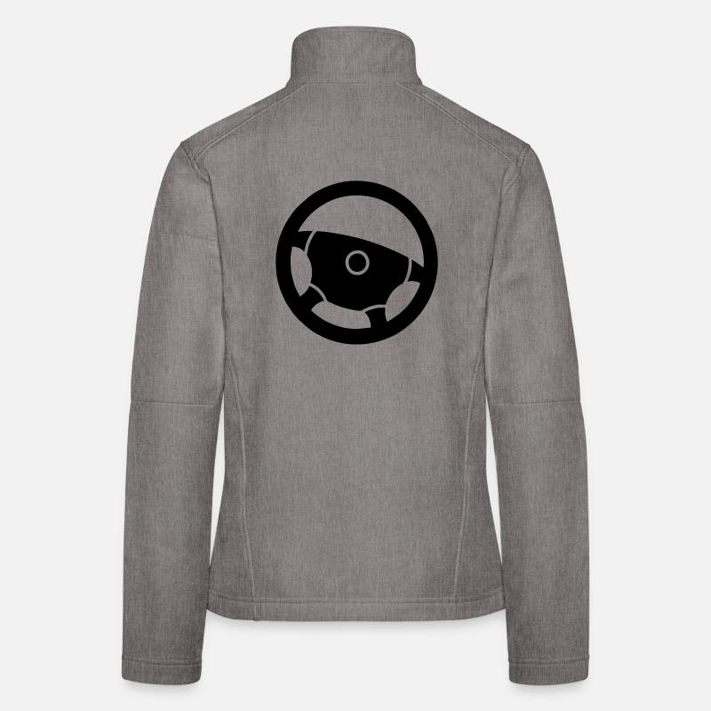 Auto Steering Wheel Driving Instructor Women's Softshell Jacket