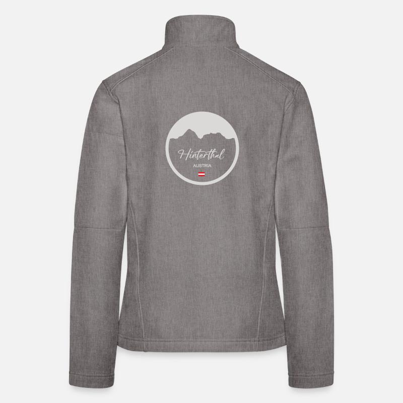 Hinterthal Austria Mountain Circle - Frauen Softshelljacke - Grau meliert