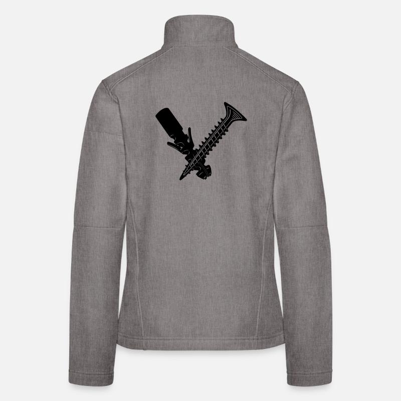 Visser et bouchon Veste en tissu softshell Femme