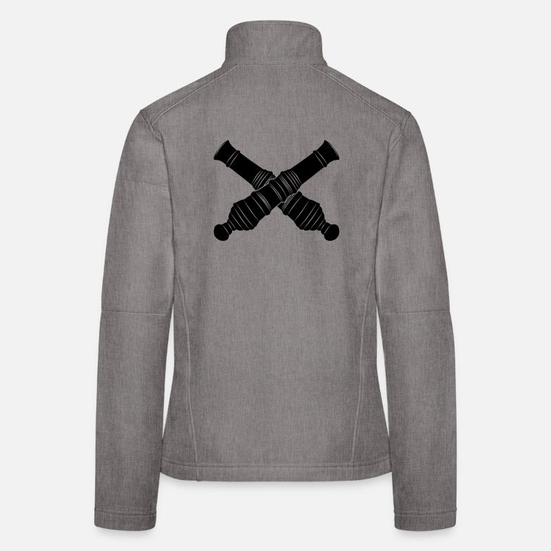 Two cannon barrels crossed Women's Softshell Jacket