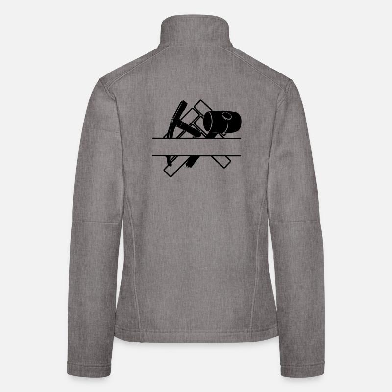 Paver logo transparent with bar in between Women's Softshell Jacket