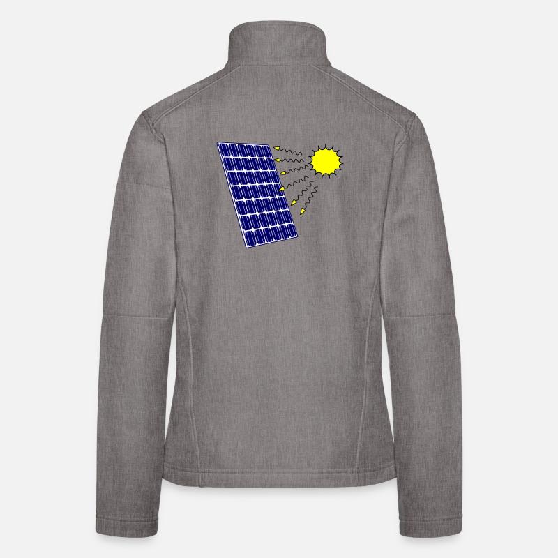 Solar panel with Solar radiation and sun Women's Softshell Jacket