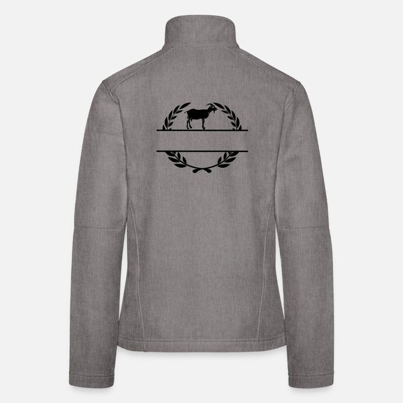 Couronne de laurier monogramme de fromage de chèvre Veste en tissu softshell Femme