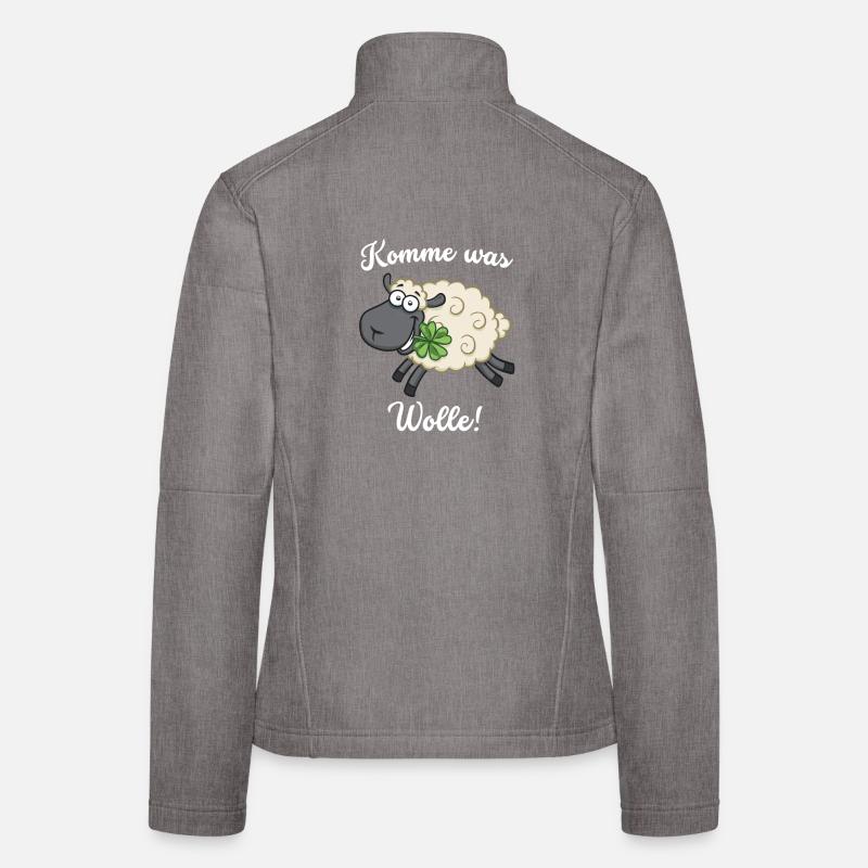 Komme was Wolle Glücksschaf Schaf Glück Frauen Softshelljacke
