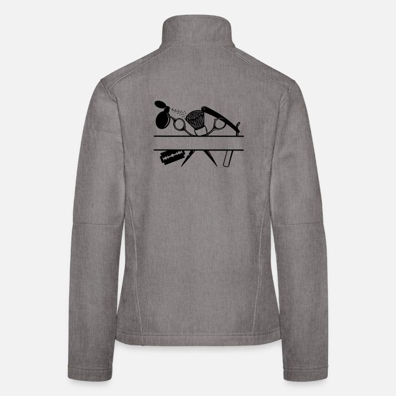 Bannière de texte d’attributs de coiffeurs Veste en tissu softshell Femme