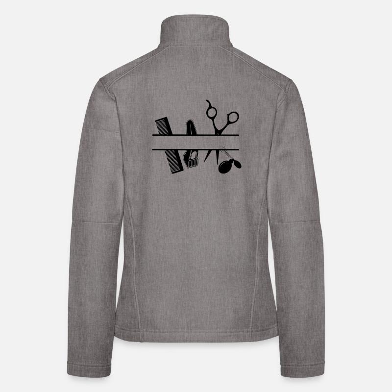 Bannière de texte d’attributs de coiffeurs Veste en tissu softshell Femme
