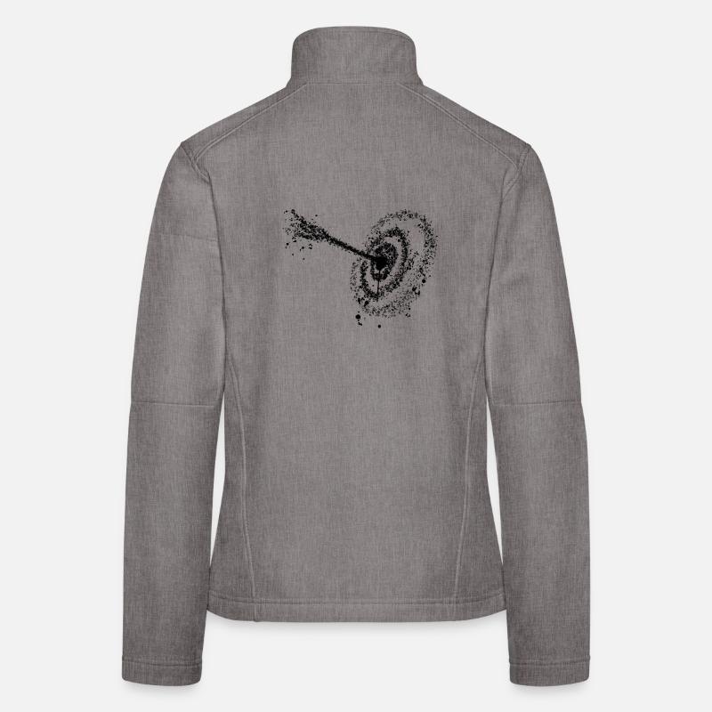 Tir à l’arc Flèche Cible Chute dessinée à la main Veste en tissu softshell Femme