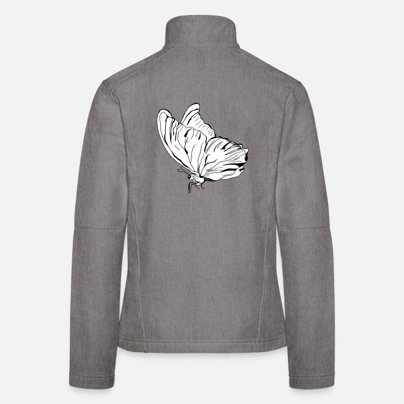 butterfly vecter - Women's Softshell Jacket - heather grey