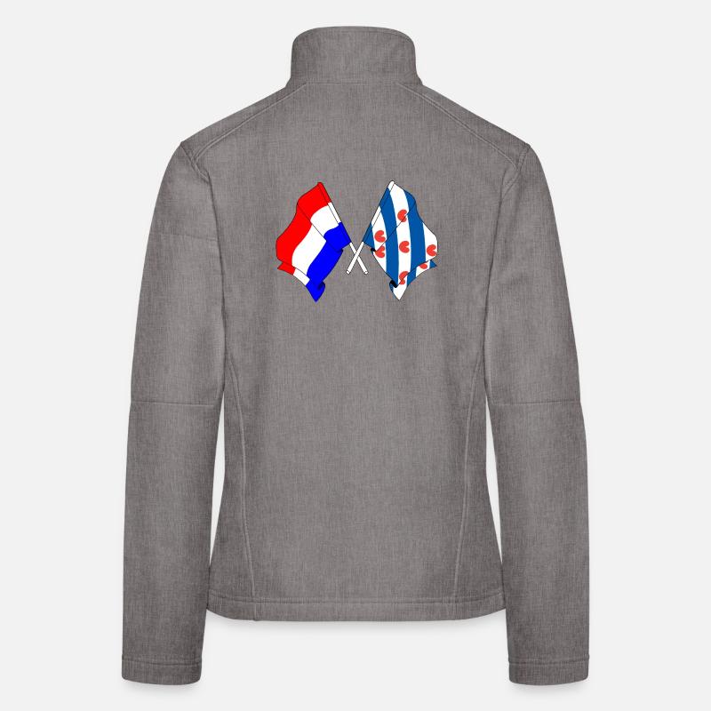 Drapeau des Pays-Bas, Frise croisé Veste en tissu softshell Femme