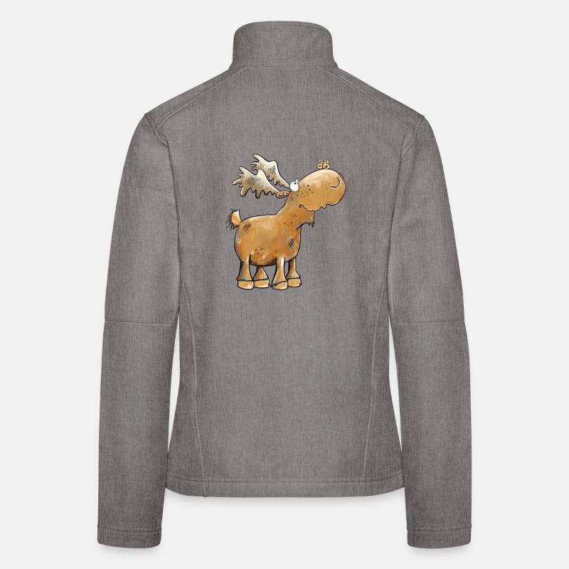 Drolliger Elch Schmetterling Frauen Softshelljacke