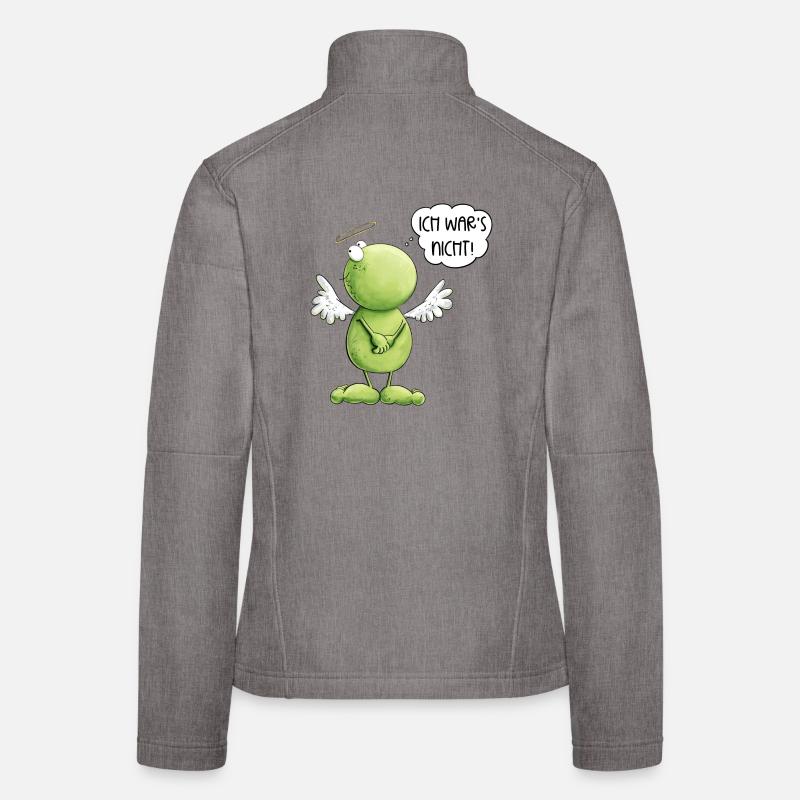 Frosch Engel Unschuld Ich War's Nicht - Frauen Softshelljacke - Grau meliert