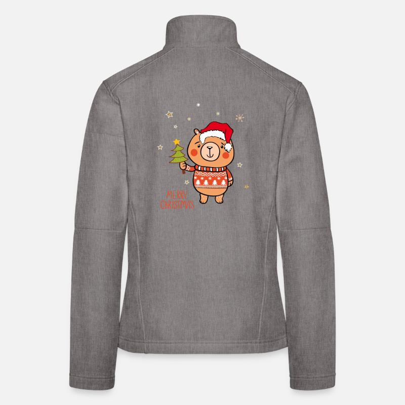 Joyeux Noël Teddy Veste en tissu softshell Femme