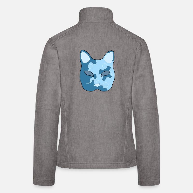 Clouds Neko Mask - Women's Softshell Jacket - heather grey