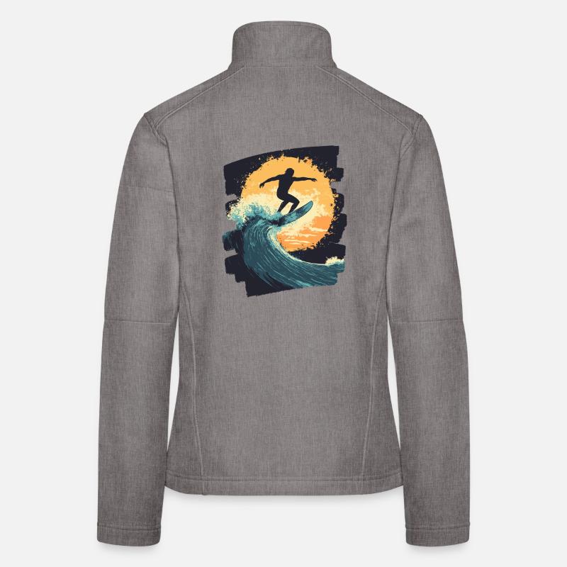 Surfeur Surf Planche de surf Surf Veste en tissu softshell Femme