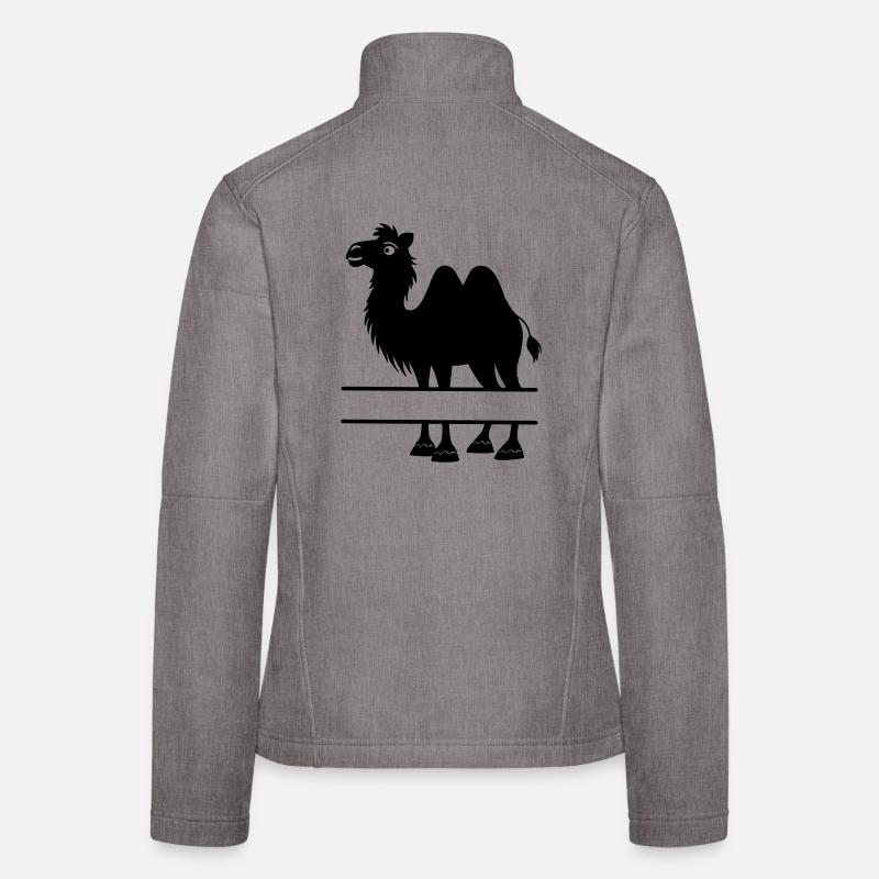 Camel Shadow with Name Box Women's Softshell Jacket