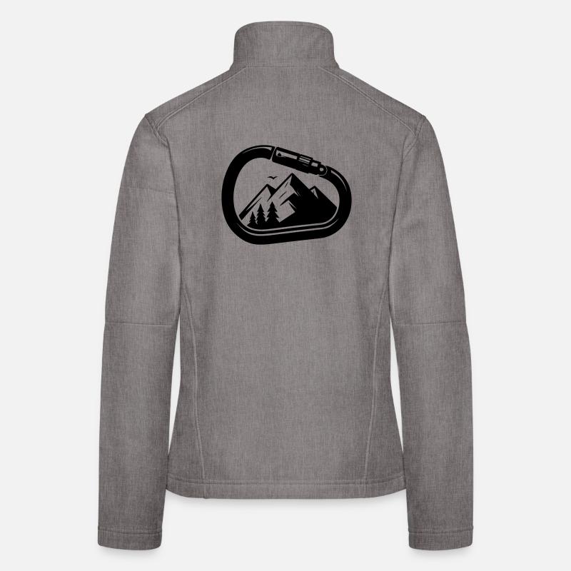 Carabiners & Mountains – Outdoor Connection - Women's Softshell Jacket - heather grey