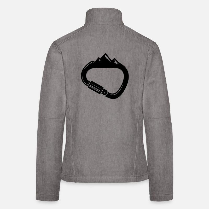 Karabiner und Berge – Einfach Klettern Frauen Softshelljacke