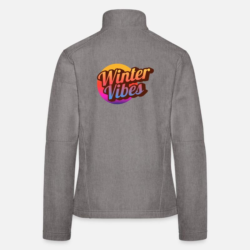 Winter Vibes Retro Gradient Frauen Softshelljacke
