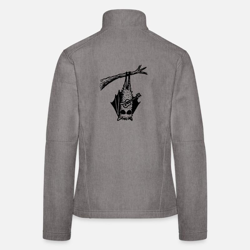Bat with ukulele Women's Softshell Jacket