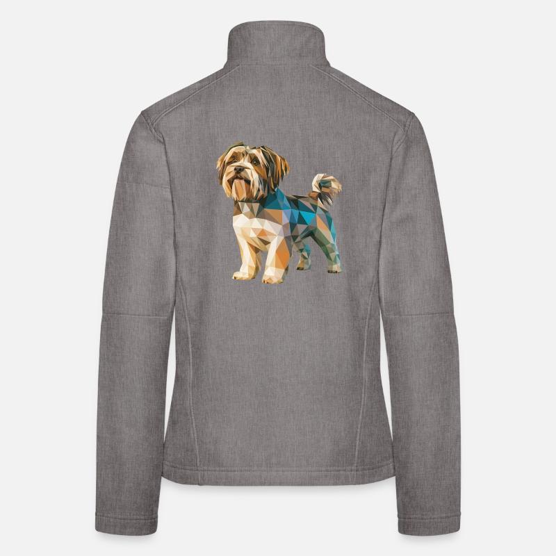 Shih Tzu - Cool Low Poly Logo Veste en tissu softshell Femme