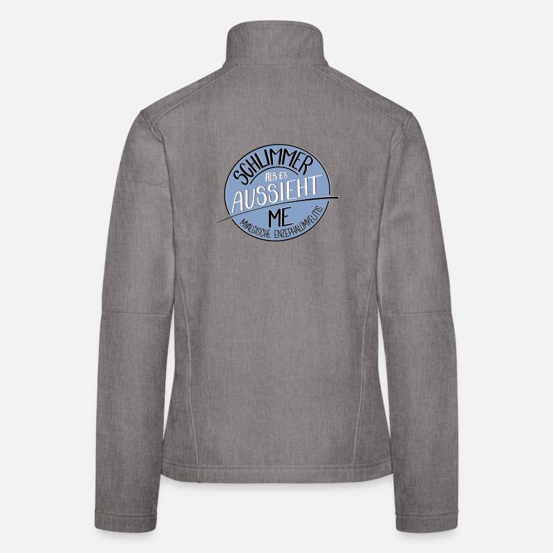 Schlimmer als es aussieht, ME - Frauen Softshelljacke - Grau meliert
