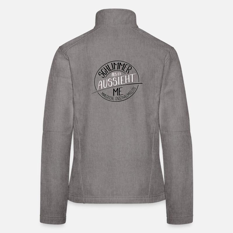 Schlimmer als es aussieht, ME - Frauen Softshelljacke - Grau meliert