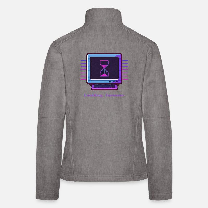Forever Loading Retro PC Neon Design Women's Softshell Jacket