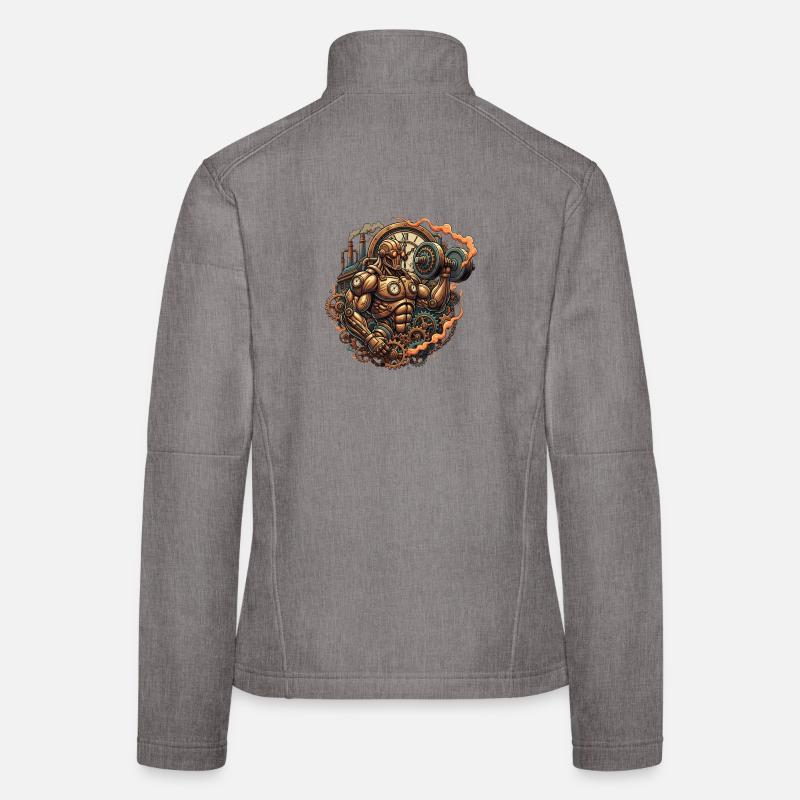 Steampunk und Retro Frauen Softshelljacke