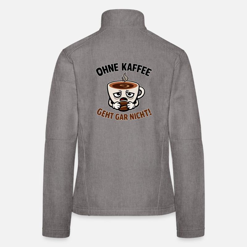 You can't do without coffee - Women's Softshell Jacket - heather grey