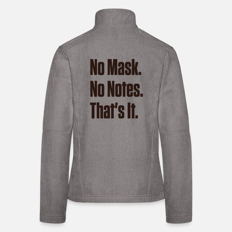 Pas de masque Pas de notes Orgueil neurodivergent Veste en tissu softshell Femme