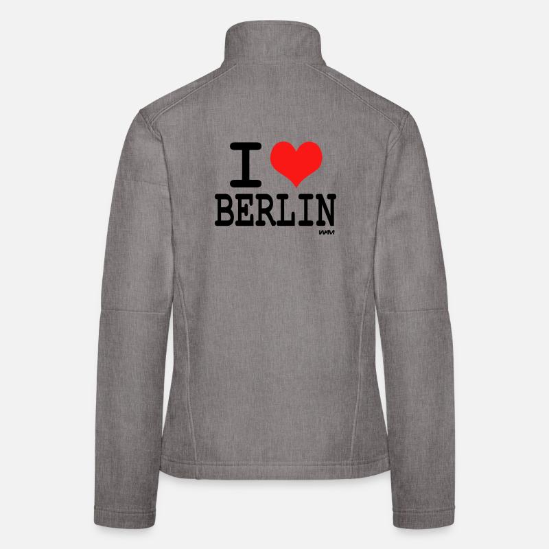 i love berlin by wam - Women's Softshell Jacket - heather grey
