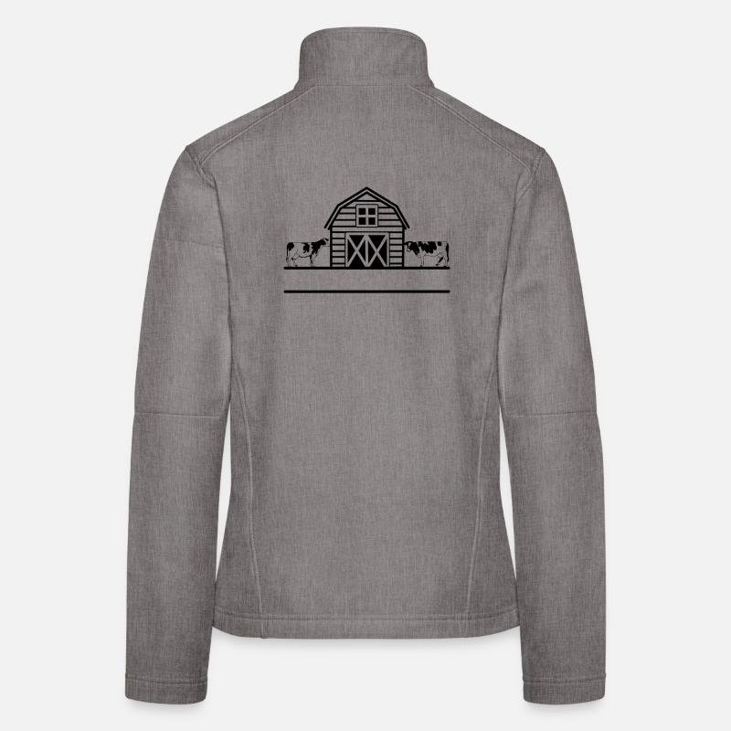 Farm cows monogram Women's Softshell Jacket